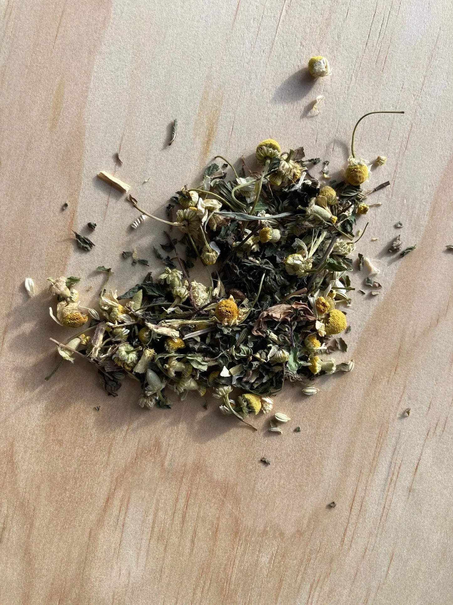 Harmony herbal tea, Chamomile, Peppermint, Spearmint, Liquorice root and Fennel seed