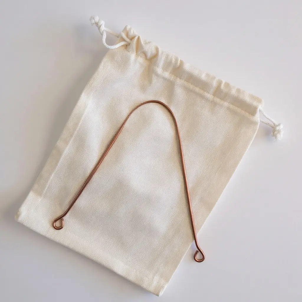 Copper Tongue Scraper Hekseri Aromatherapy